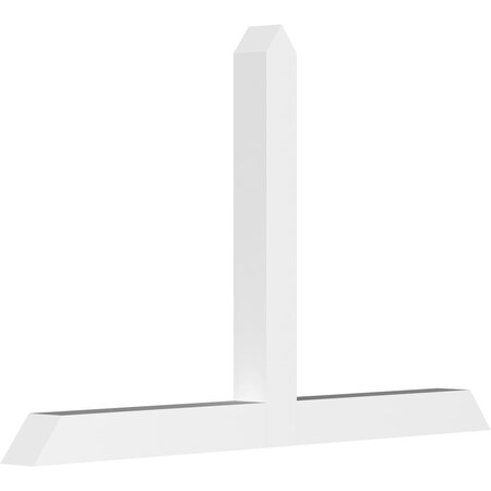 Ekena Millwork Portland Architectural Grade PVC Gable Bracket, 60"W x 37 1/2"H x 4"D x 4"F, 15/12 Pitch GBP060X38X0404POR00